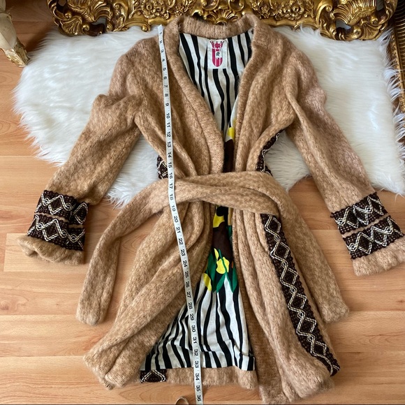 Merlin Castell Designer Wool Long Cardigan Sweater - Picture 7 of 9